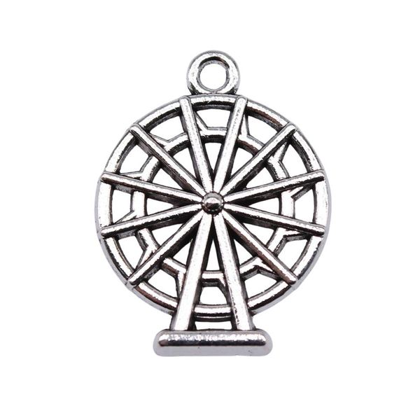 

other 80 pcs antique silver ferris wheel charms pendant 24x18mm