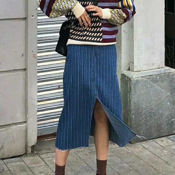

song of the wanderer sweaters autumn winter retro contrast color lazy wind irregular striped sweater women loose, White;black
