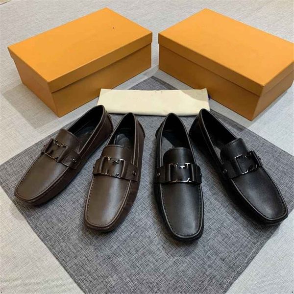 

11model designer luxury men loafers shoes 2023 new leather shoes men casual shoes moccasins breathable sneakers men driving shoes comfort fl, Black