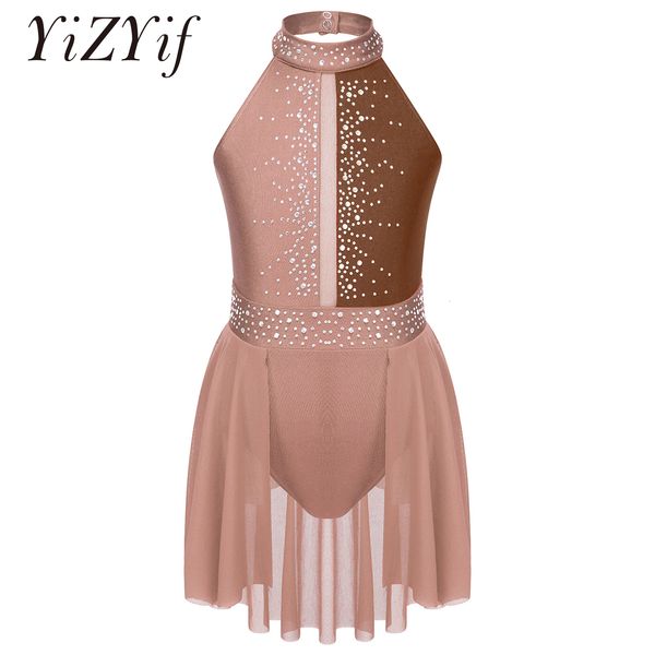 

dancewear kids girls ballet leotard tutu dance dress sleeveless lyrical dance dress ballerina gymnastics leotard stage costume 230829, Blue