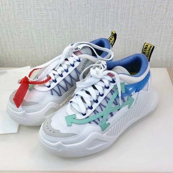 

19fw men women sneaker calfskin trainers casual shoes flat outdoor retro sneaker arrow casual sneakers 15, Red;white