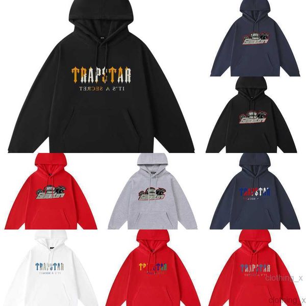 

trapstar mens hoodie mens tshirts t shirt designer shirts print letter luxury black and white grey rainbow color summer sports fashion cotto