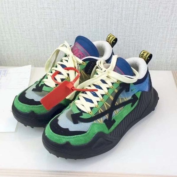 

19fw men women sneaker calfskin trainers casual shoes flat outdoor retro sneaker arrow casual sneakers 12, Red;white