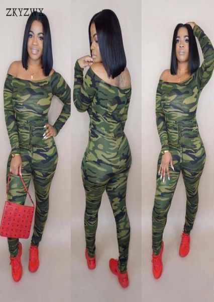 

zkyzwx camouflage bodycon jumpsuit women romper off shoulder long sleeve camo printed jumpsuits female streetwear overalls4849201, Black;white