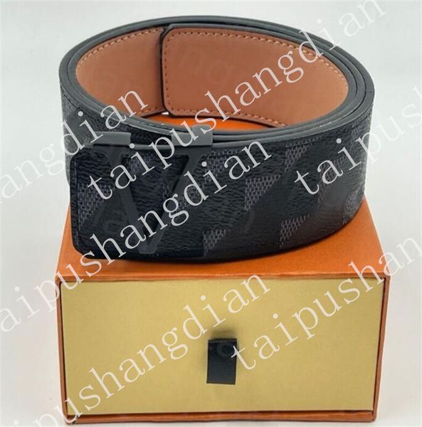 

designer belt for men and women belt 3.8cm width luxury brand belts gold silver black l buckle v plaid belts leather designer belt men bb be, Black;brown