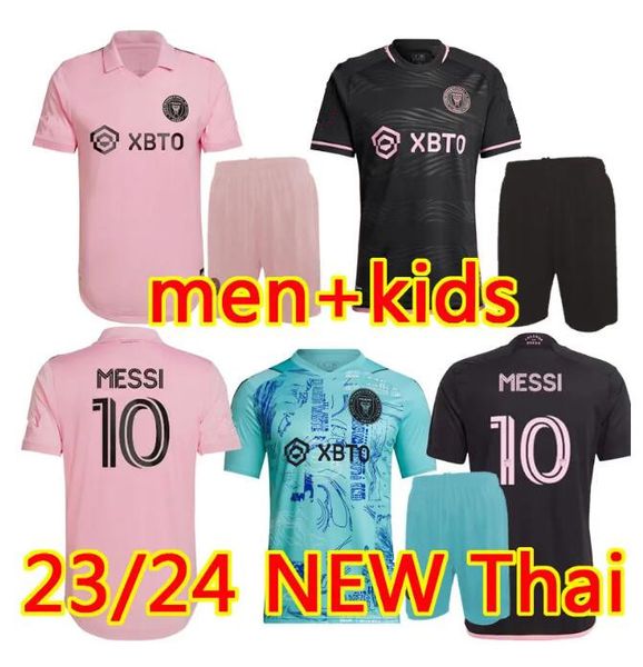 

2023 2024 inter miami soccer jerseys cf matuidi higuain campana yedlin 23 24 football men kids shirt kits child uniform, Black;yellow