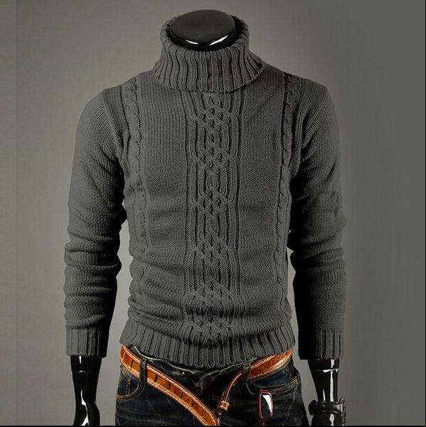 

men s sweaters high turnover collar pullover jacquard sweater 230830, White;black