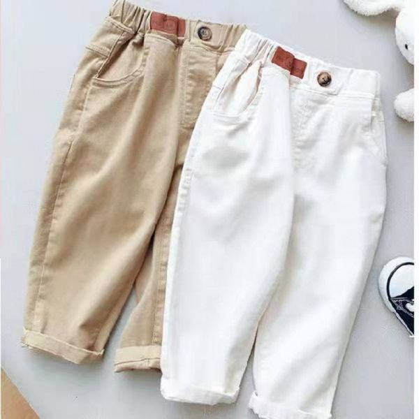 

trousers boys solid color casual pants spring baby long cloth teenage clothing elastic waist straight for 3 to 8 years 230830, Blue
