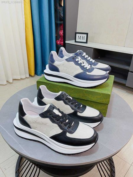 

2023 luxury sneakers for men's casual shoes mesh leather rubber sole platform northes co-branded models g upper imported from italy wit, Black