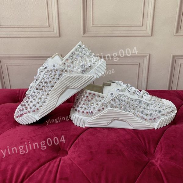 

2023 luxury designer casual white shoes sneakers casual shoes sneakers women's flats platform shoes white blue women lace up men size35, Black