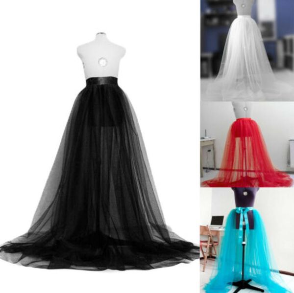 

women tulle tutu long skirts wedding party cocktail prom bandage mesh maxi dress7944319, Black