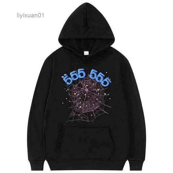 

mens hoodies fashion sweatshirtsweater pullover hip-hop high-quality comfortable long-sleeve spiderspder hoodie men fabric 1 88na, Black
