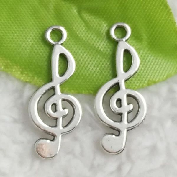 

other 340 pcs antique silver musical note charms pendant 26x10mm #4797