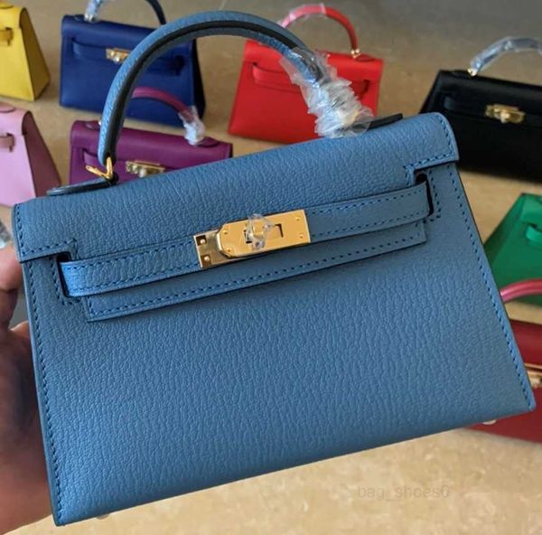 

blue brand mini purse19.5cm handmade wax stitching cherves leather lamb skin fast delivery pls confirm to me if in stock before order
