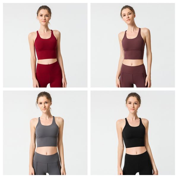 

online celebrity sports bra with detachable chest pad, quick drying and breathable panel, beautiful back bra, gathered yoga suit vest, White;red