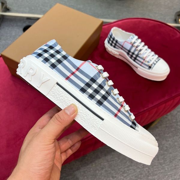 

luxury brand stripes vintage casual shoes flat outdoor check sneakers thick sole season tones brand classic men's shoes 23, Red;white