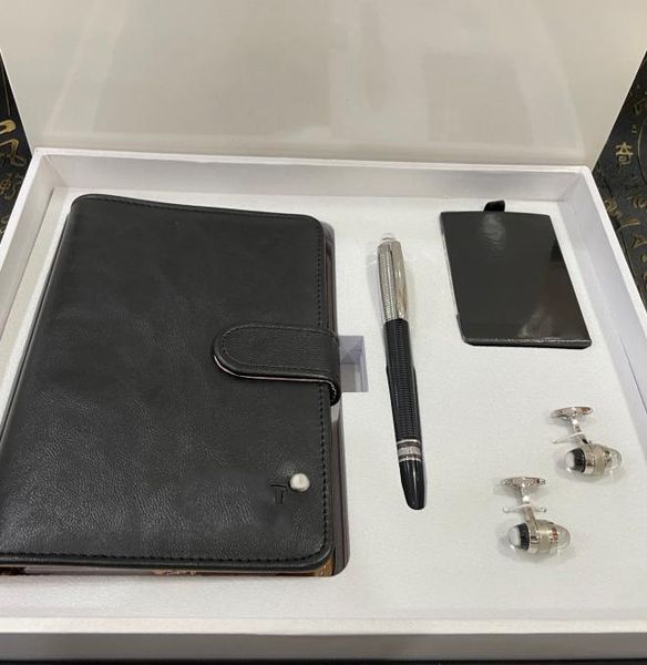 

luxury designer cufflinks shirt cuff links cuff link notebook pen set gift1090137, Silver