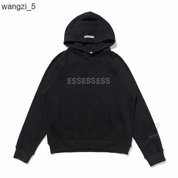 

essentialclothing designer warm hoodie men's pullover essent sweatshirt black white gray male and female couple style casual simple pri