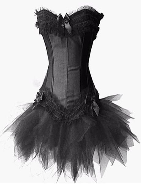 

wholewomen fancy corset dress overbust corsets and bustiers mit tutu dress halloween party costumes1048840, Black;white