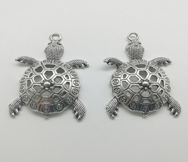 

10pcs big sea turtles animal charms pendants retro jewelry accessories diy antique silver pendant for bracelet earrings keychain 56532057, Bronze;silver