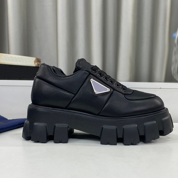 

elevator shoe mens women shoes platform sneaker genuine leather shoe size 35-44 model js01, Black