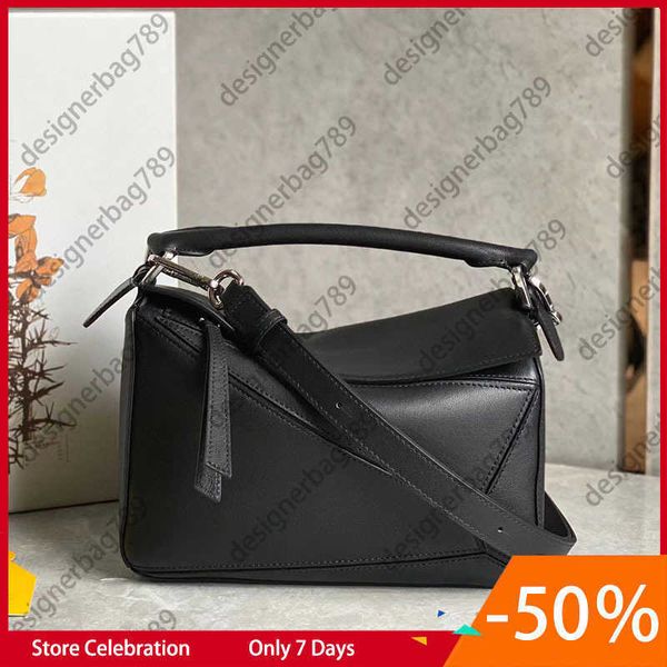 

lowe designer bag shoulder handbag puzzles women's new 1 calfskin patchwork geometric bag soft multi-functional crossbody for men and w
