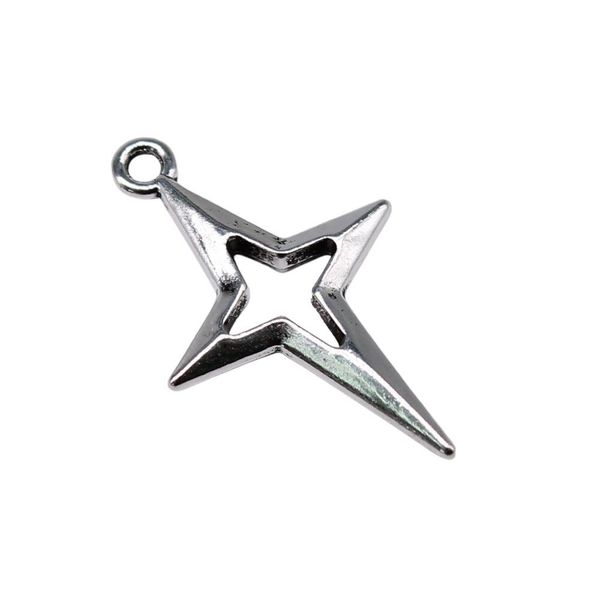

other 240 pcs antique silver star charms pendant 27x17mm