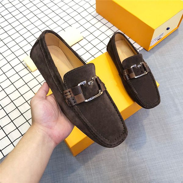 

men's casual shoes fashion designer loafers moccasins slip on man flats comfortable male driving leather shoes chaussure homme cuir, Black