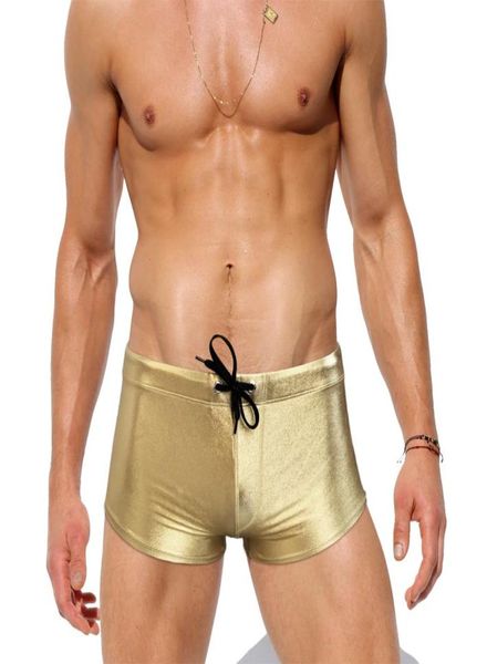 

men039s swimwear men metallic gold print swimsuit swimming trunks mens swim briefs sungas de praia homens 2380563958864198315