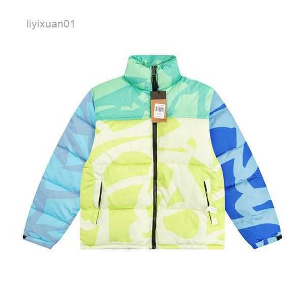 

mens winter jacket women down hooded embroidery north warm parka coat face men puffer jackets letter print outwear multiple colour printing, Black