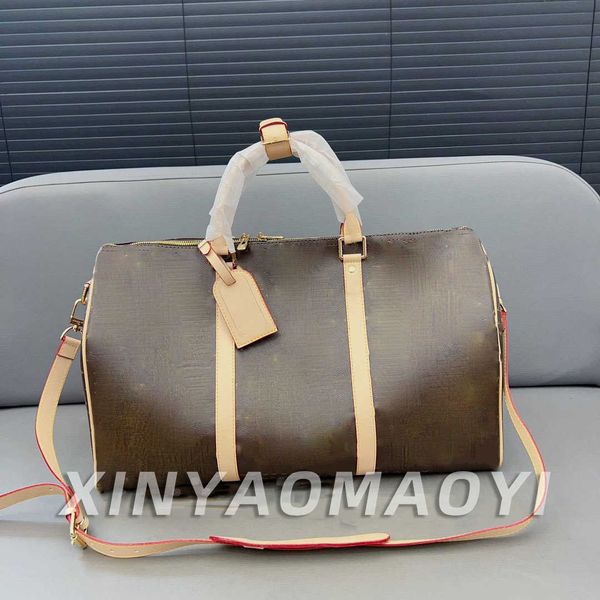 

new men duffle bag women travel bags hand luggage travel bags men pu leather handbags large crossbody bags totes keepall 50