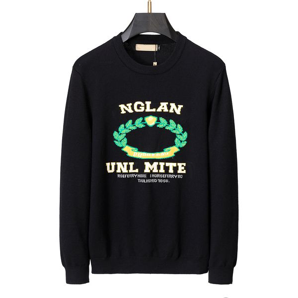 

mens sweaters designer sweater men's casual round long sleeve sweater pullover bu men women letter printing embroidery knitwear sweater, White;black