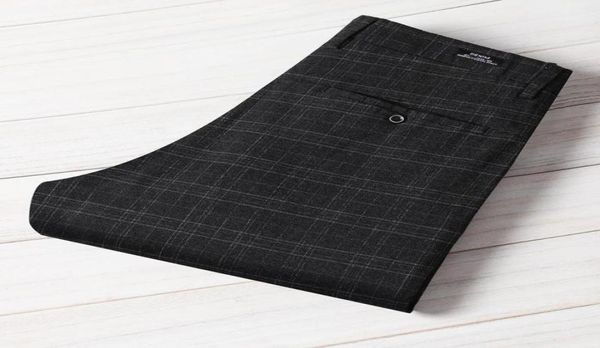 

slim fit long dress pants mens stretch classic casual formal suits joggers business office trousers male black blue m2088914