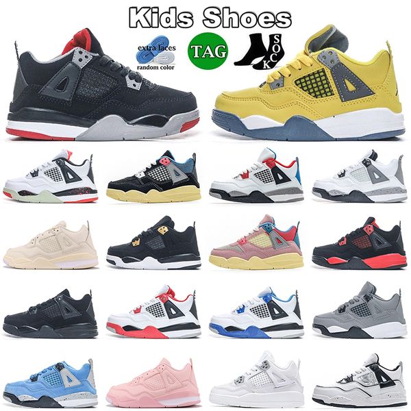 

2023 og origian jumpman 4 basketball shoes 4s black cat red thunder cool grey white cement girl boys running shoes dhgate outroor sports sne