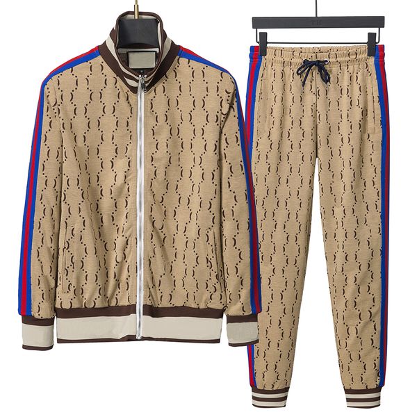 

men's tracksuit designer zipper long sleeve hoodies jackets pants two pieces sportswear sets woman letter autumn winter outdoors sports, Gray