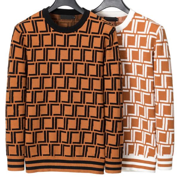 

winter designer mens sweater high-end luxury women's sweater soft and comfortable warm f letter color combination large size s-3xl, White;black