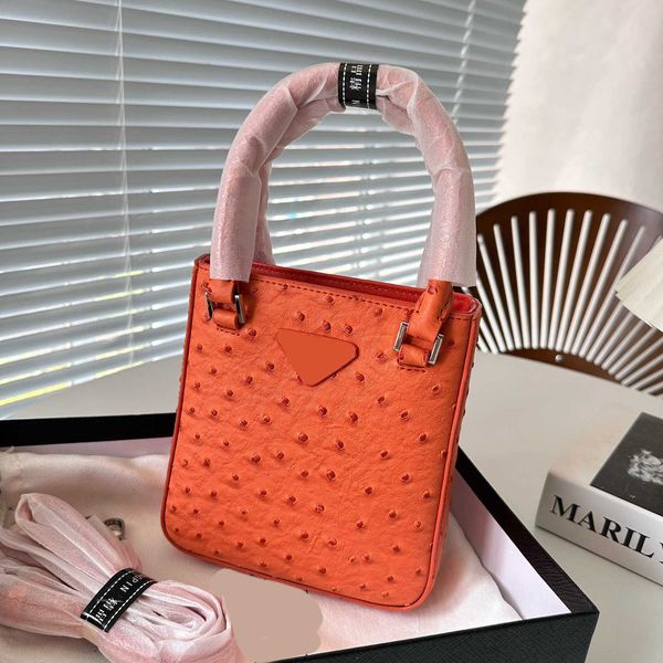 

mini tote women designer bag luxurys handbag ostrich pattern totes fashion shoulder purses crossbody 230715