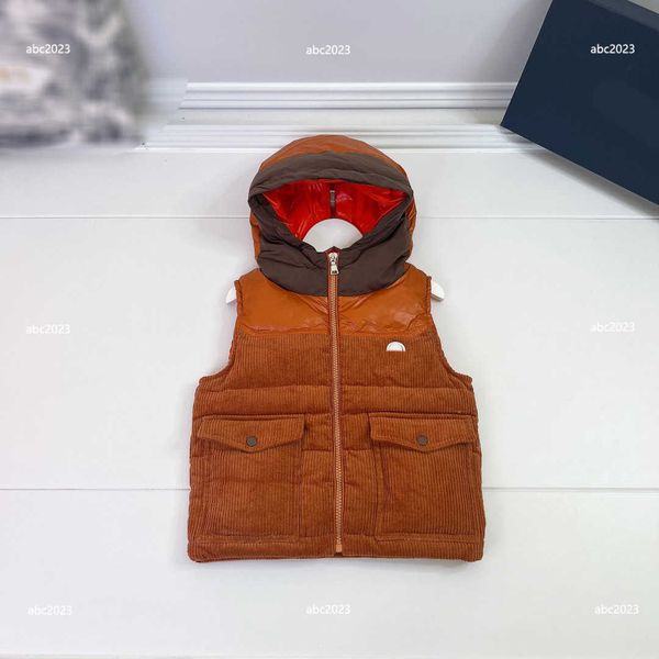 

new designer kids waistcoat spring and autumn products baby hooded vest size 100-160 cm white duck down filling sleeveless jacket aug10, Camo