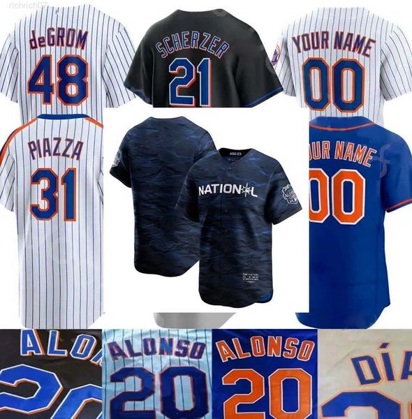 

2023 all-star city men women youth new 6 starling marte 19 mark canha 22 brett baty 4 francisco alvarez york mets baseball jerseys, Blue;black