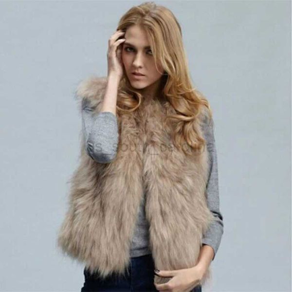

women's fur faux fur autumn women faux fur vest pink white short faux lady fur gilet fourrure veste femme winter coat women fashion wai, Black