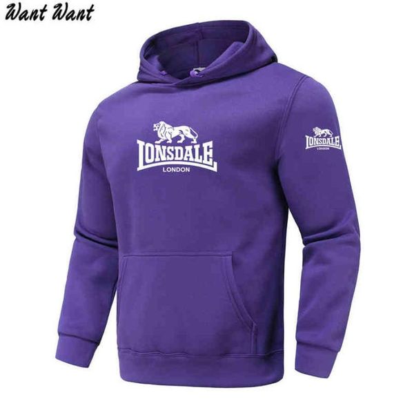 

men039s hoodies sweatshirts 2022 fall winter new lonsdale printed fleece men039s casual hoodie harajuku basic s7901296, Black