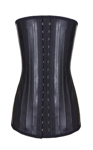 

bnc latex waist trainer corset belly slimming underwear belt sheath body shaper modeling strap 25 steel boned waist cincher3451458, Black;white