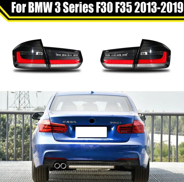 

car light for bmw 3 series f30 f35 2013-2019 led auto taillight assembly upgrade dragon scales design signal lamp accessories
