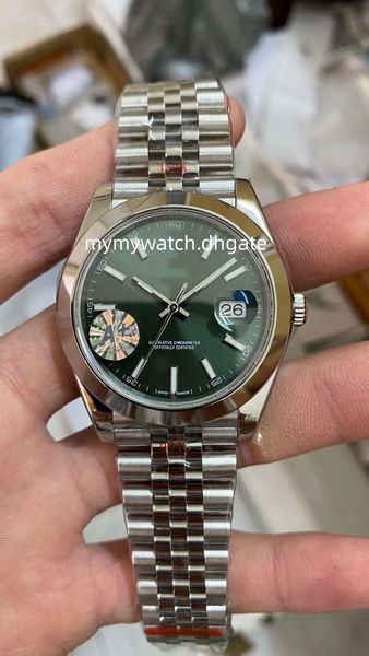 

a+ new factory watch datejust 41mm jubille strap consistent with the original dd3235 movement automatic 1262330 126334 904l sapphire glass w, Slivery;brown