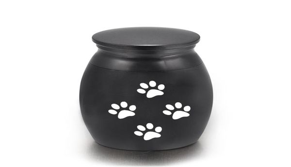 

mini small pet caskets urns memorial urn pet paw ashes holder cremation urn for ashes pet dog cat urn pendant 16x25mm3209014, Silver