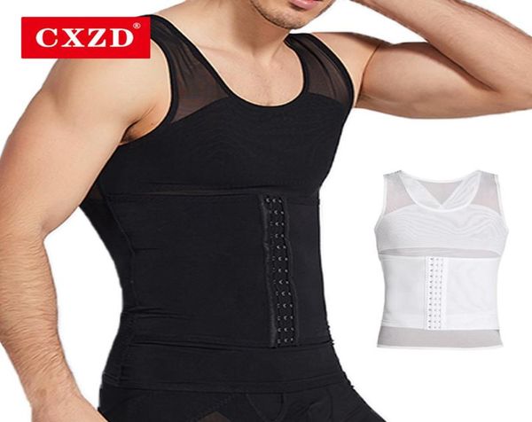 

men039s body shapers cxzd front buckle shaper corrective posture belly control compression man modeling underwear invisible cor4915178, Black;brown
