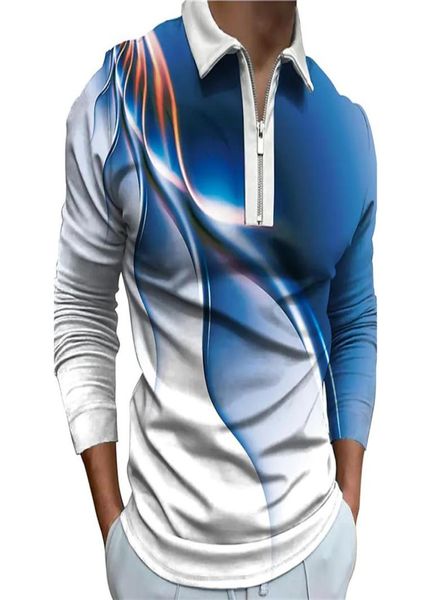 

striped shirt plaid men zipper long sleeve polo shirt comfortable breathable fashionable and cool daily business4542181, White;black