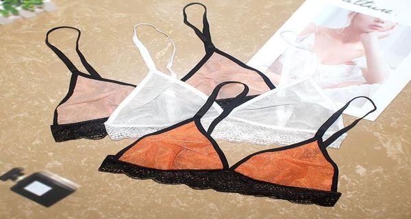 

lace bra transparent bralette breathable comfortable gauze mesh thin bras see through bra lingerie for women17671134, Red;black