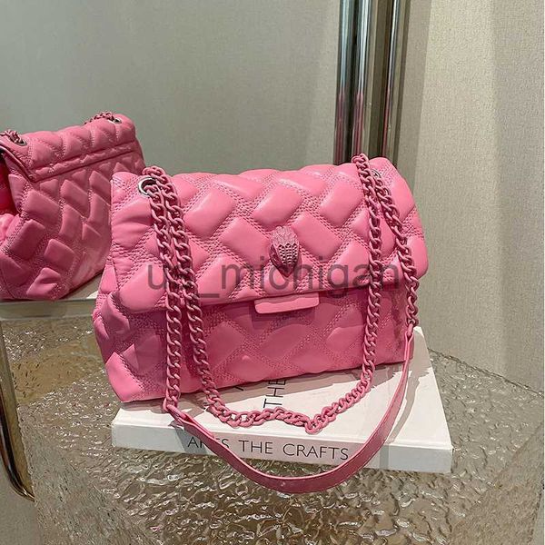 

evening bags women fashion eagle head chain small square bag 2023 new solid ladies rhombus flap shoulder bag cloud messenger bag for females