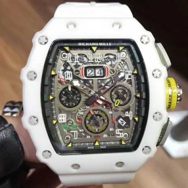 

mechanical watches richads mille richad business leisure rm1103 fully automatic fashion waterproof hollow out watch precision steel tape men, Slivery;golden